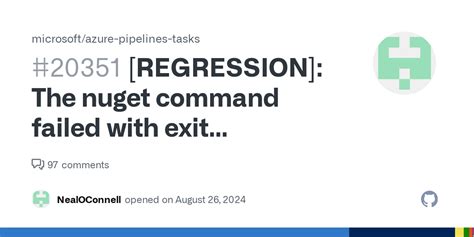 the null hypothesis console commands|Azure: The nuget command failed with exit code(null) and error .